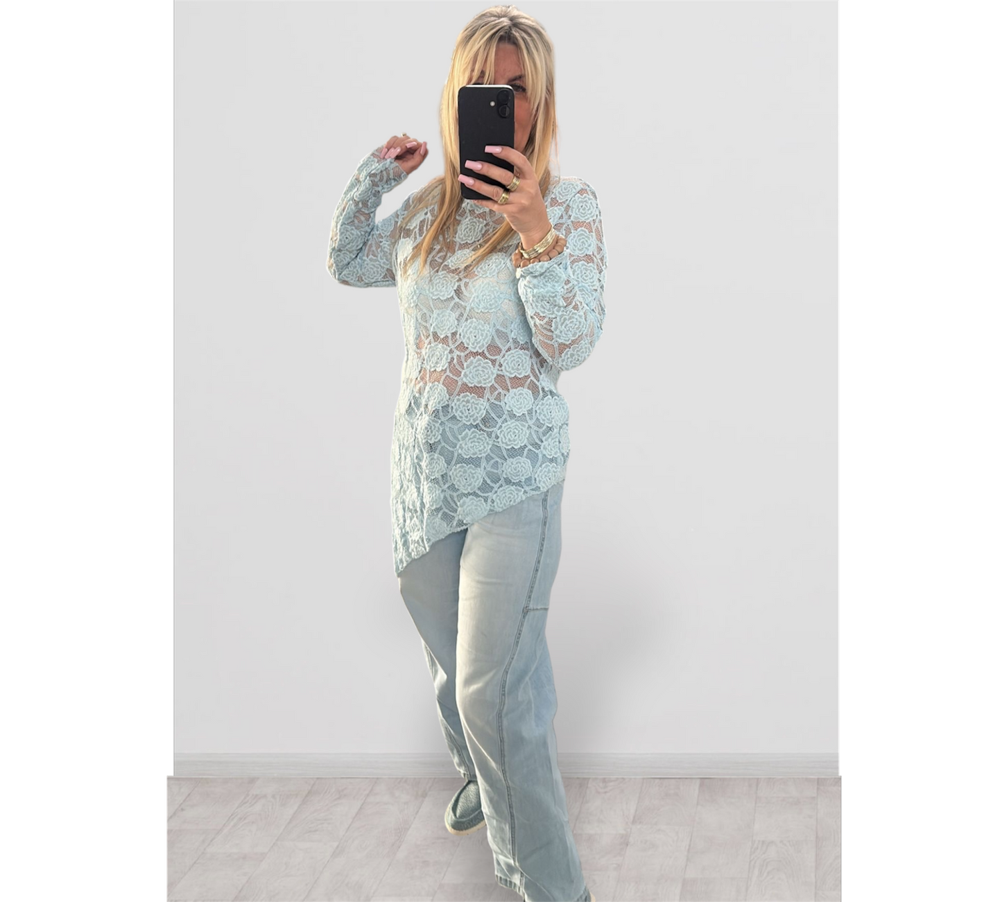 Spitzen Shirt Asymmetrisch „Michelle“