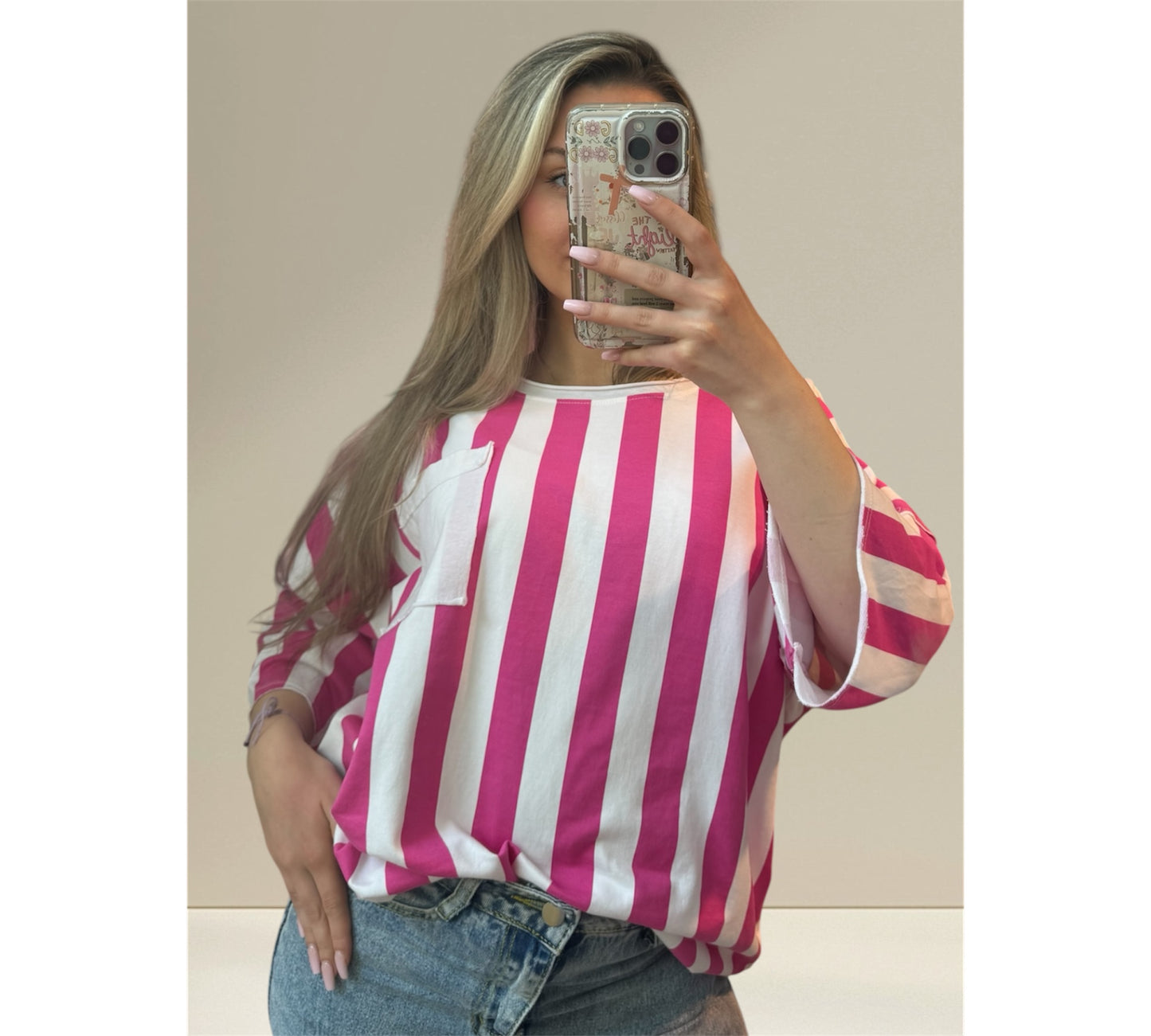 Streifen Oversize Shirt „Selina“