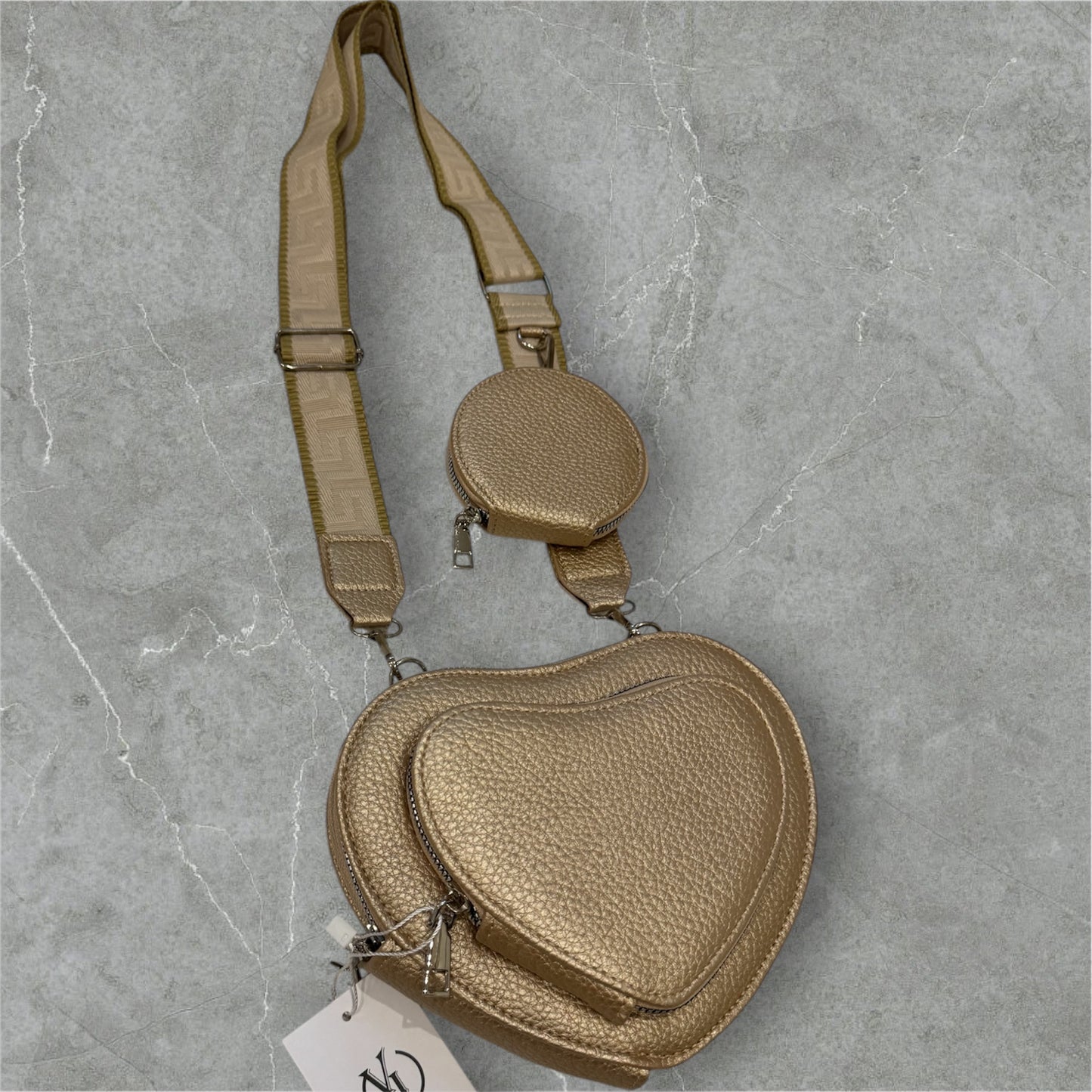 Umhängetasche + Poket Tasche „Heart“