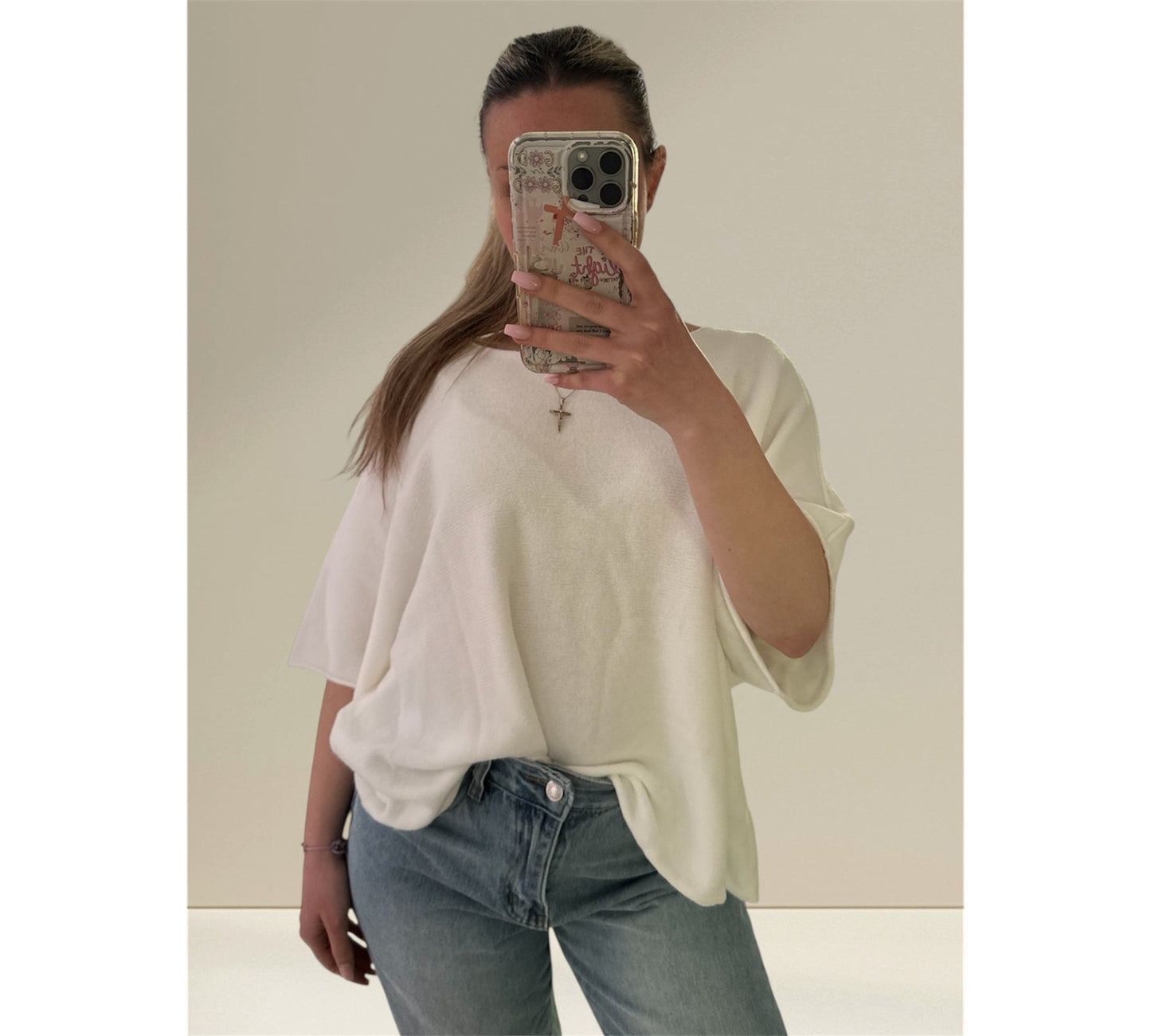Feinstrick Kurzarm Pulli „Leonie“