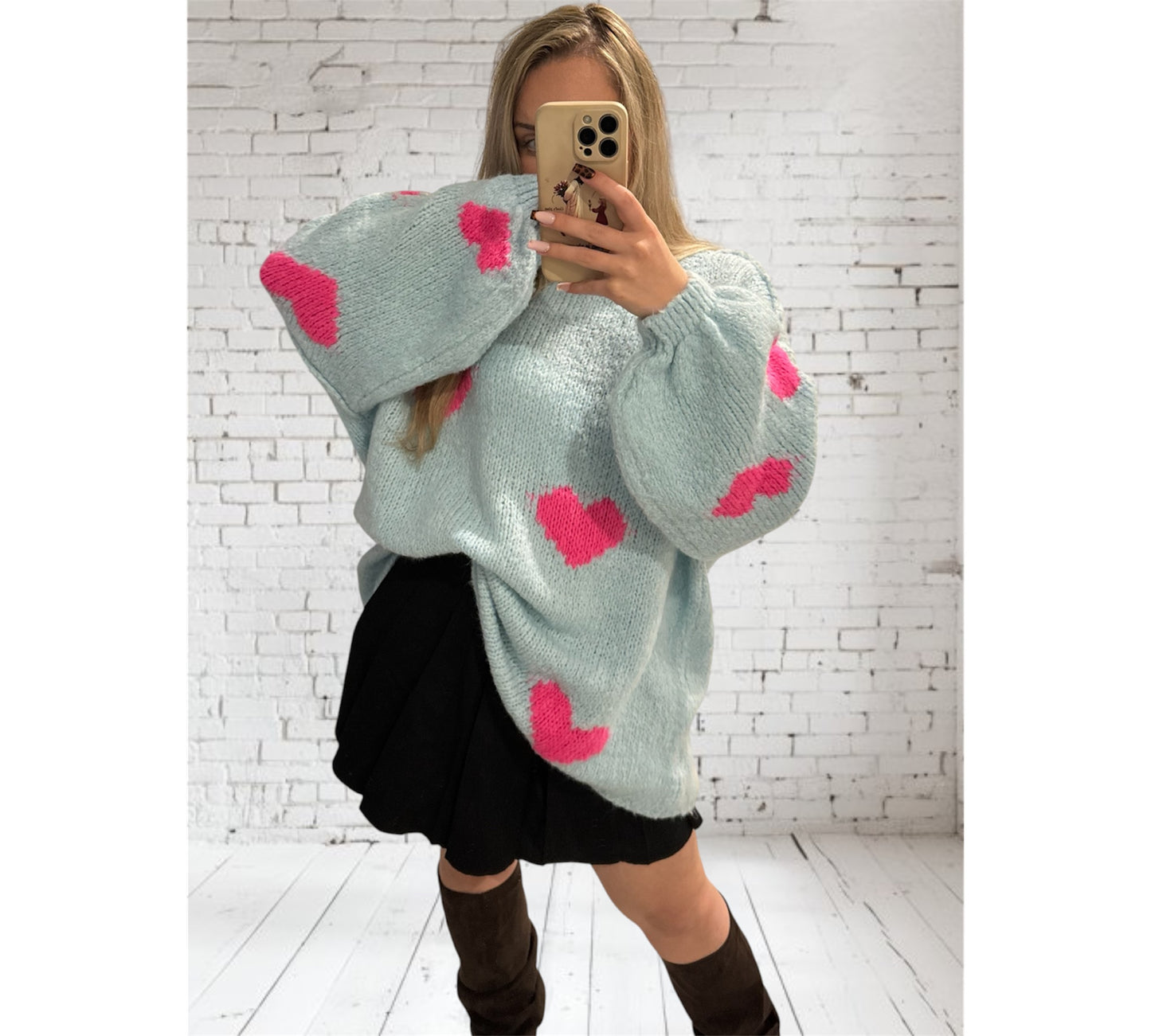 Oversize Pulli „Paulina Heart“