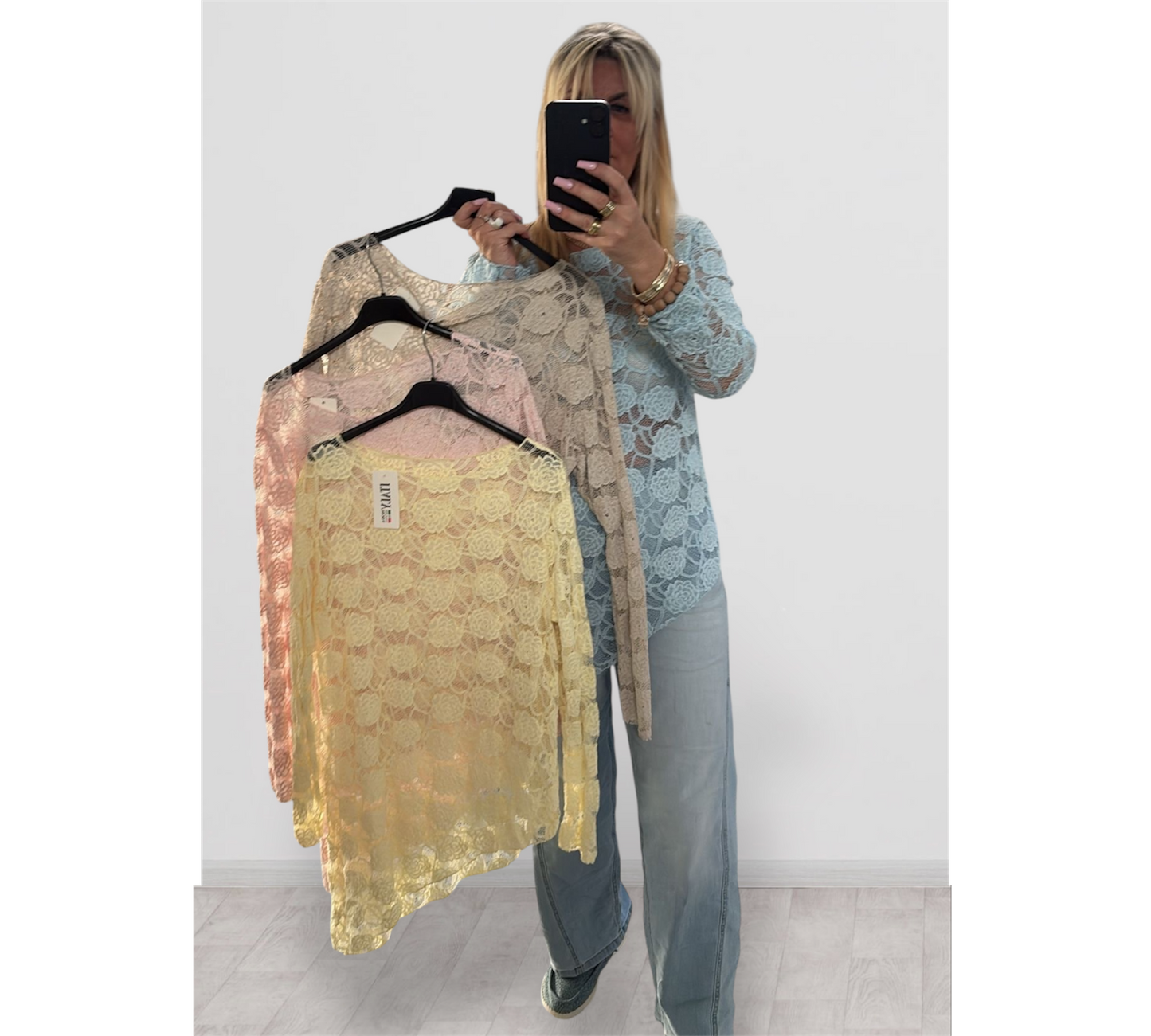 Spitzen Shirt Asymmetrisch „Michelle“