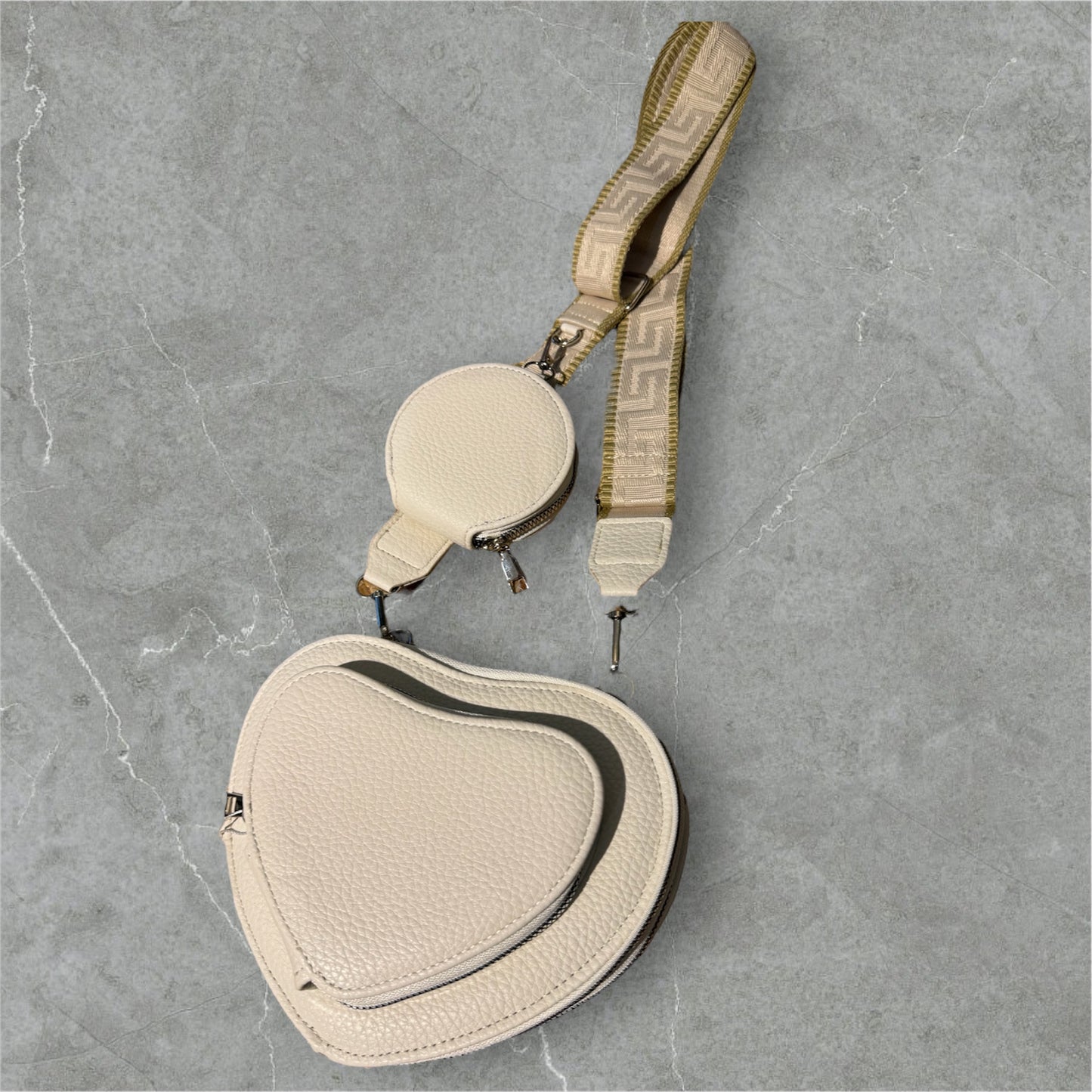 Umhängetasche + Poket Tasche „Heart“