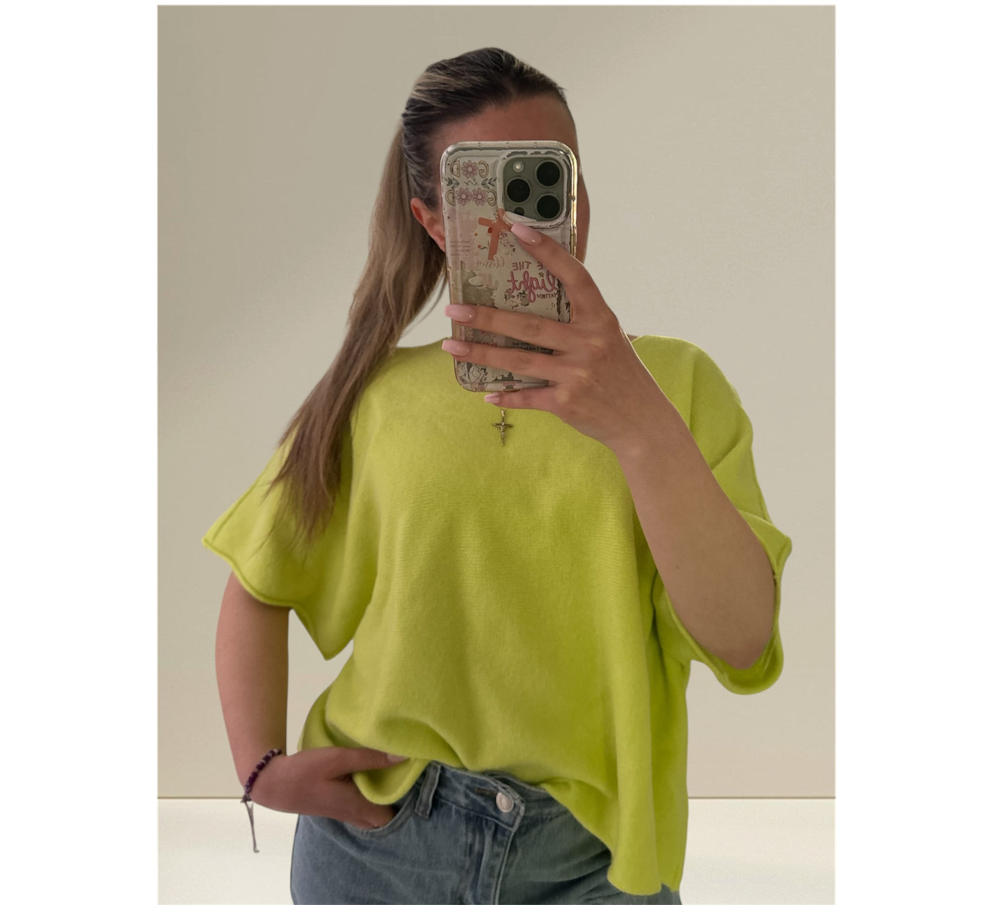 Feinstrick Kurzarm Pulli „Leonie“
