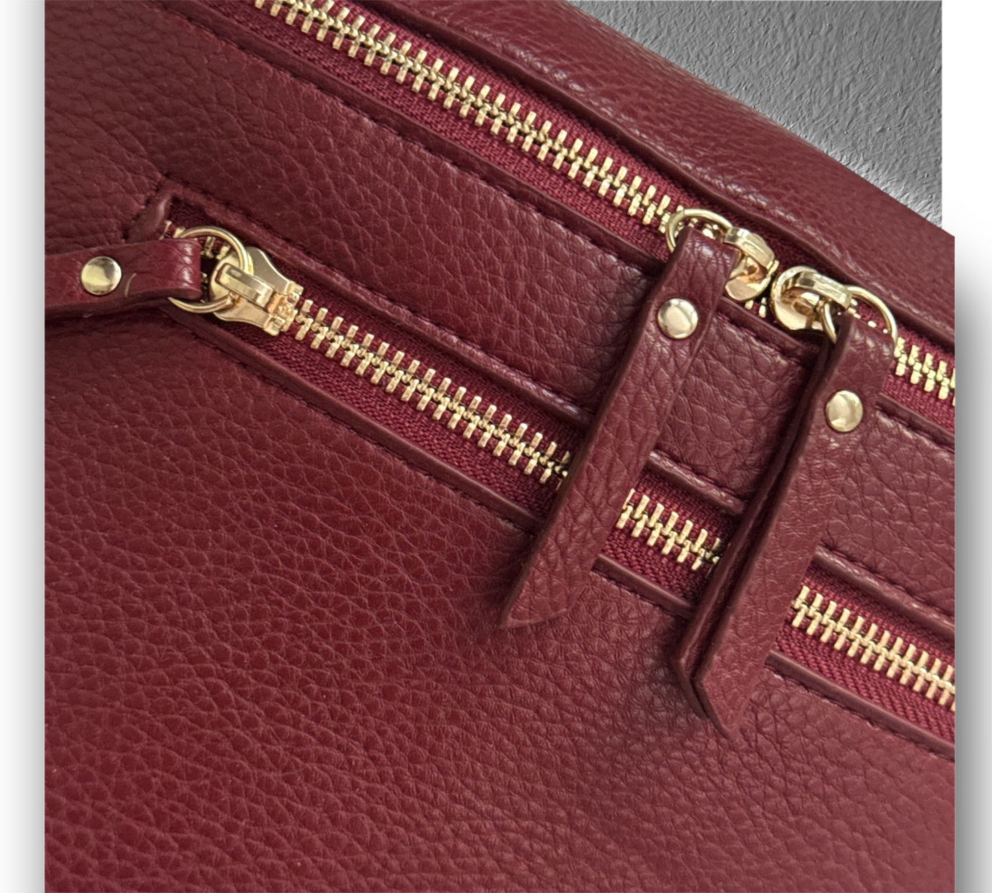 Cross Bag + Pocket Tasche „Burgundy“