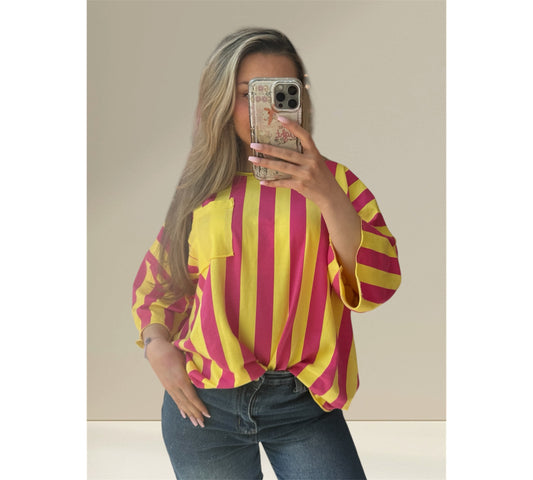Streifen Oversize Shirt „Selina“