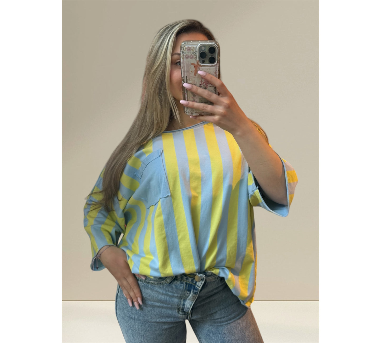 Streifen Oversize Shirt „Selina“