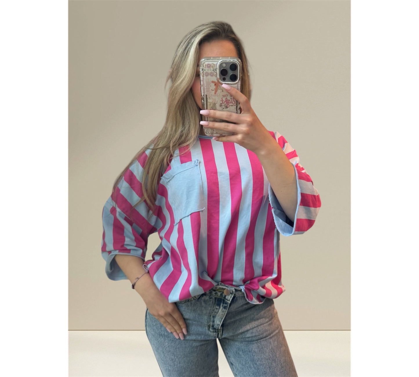 Streifen Oversize Shirt „Selina“