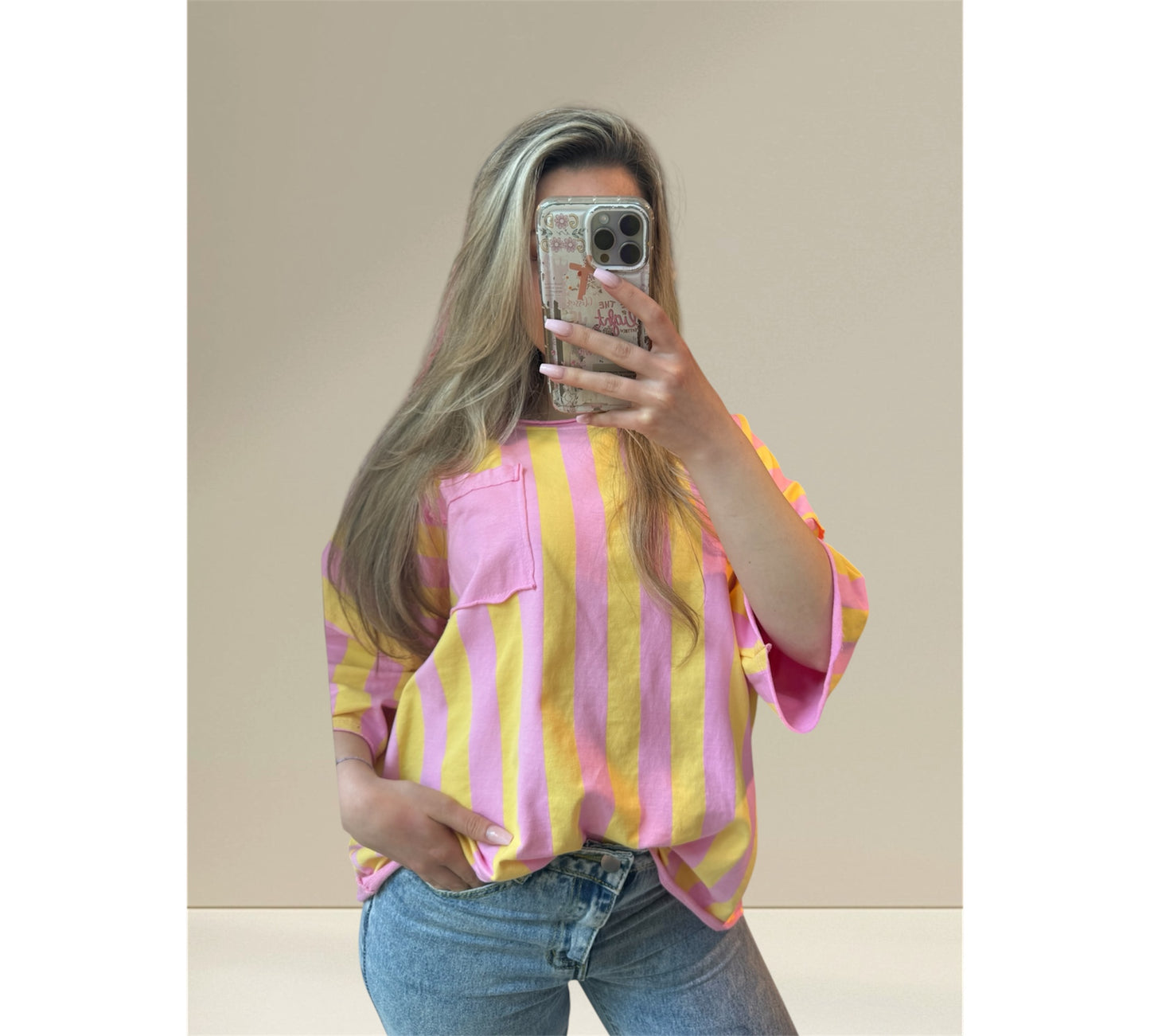 Streifen Oversize Shirt „Selina“