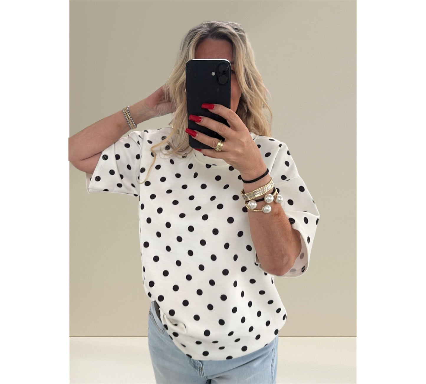 Tshirt in Polka Dot Style „Hannah“