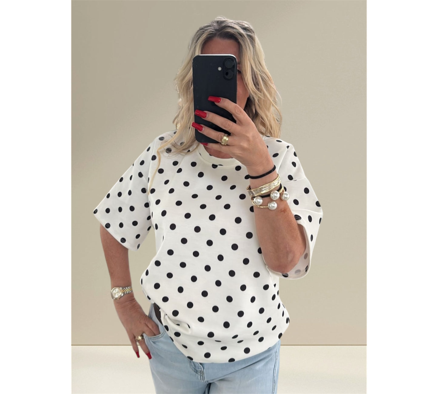 Tshirt in Polka Dot Style „Hannah“
