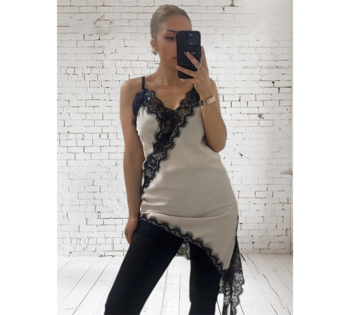 Long Top aus Spitze „Milla“