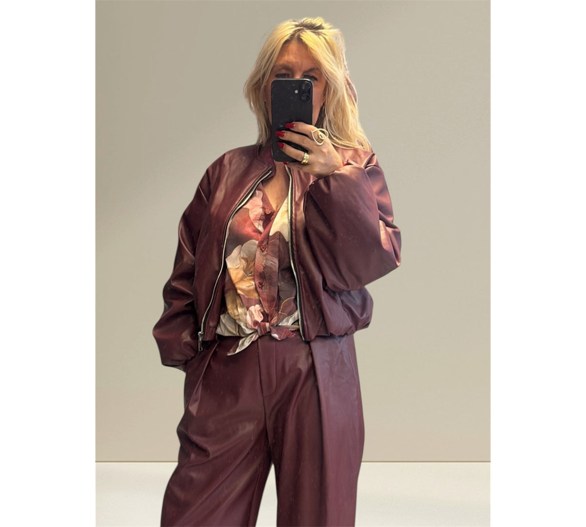 Lederimitat Jacke  „Lola“