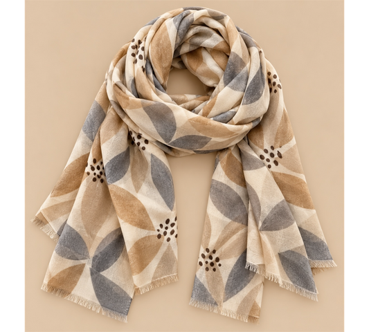 Schal „Grey Flower“